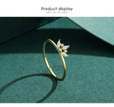 Delicate Small Crown Design With Rainbow Fire Color AAAA Simulated Diamonds Silver Ring - Fashion Jewellery - The Jewellery Supermarket