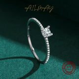 Luxury Pricess Cut 925 Sterling Silver AAAA Lab Created Diamond Ring Fine Jewellery