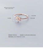 Colorful AAAA Simulated Diamond Cute 3 Color Snowflake Authentic 925 Sterling Silver Ring - Original Fine Jewellery - The Jewellery Supermarket