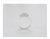 Luxury Round Cut Dazzling AAAA Lab Created Diamond 925 Sterling Silver Ring