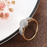 14 Karat Gold Filled Top Quality Luxury AAA Zircon Diamonds Golden Silver Colour Rings