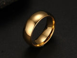 New Arrival Domed Men Tungsten Ring Rose Gold, Gold,Silver Colour Polished Pure Carbide Ring Unisex Rings - The Jewellery Supermarket