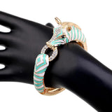 New Arrivals Animal Zebra Bangle Cuff Bracelet Gold Plated Statement Fashion Women's Bangle Bracelet for Party - The Jewellery Supermarket