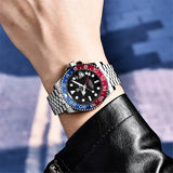 Top Brand Men Mechanical Wristwatches Luxury Ceramic Bezel GMT Watches Automatic 100m Waterproof Watches for Men
