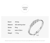 Exquisite Silver Stackable Geometric Design AAAA Lab Created Diamond Rings