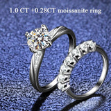 Wonderful 4 Heart Prong 1 Carat High Quality Moissanite Diamonds Engraving Promise Rings - Fine Jewellery - The Jewellery Supermarket