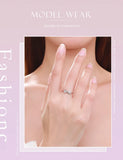 Cute Bowknot 925 Sterling Silver AAAA Lab Created Diamond Romantic Fine Ring