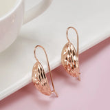 14K Filled Gold Moon Carve Irregular Pattern Piercing Sequins Hoops Fashion Earrings