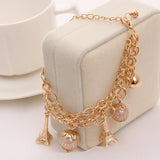 ZOSHI New Woman Bracelets Mulitlayers Gold Color Chain Heart Bracelets &amp; Bangles Charm Bracelets For Women Crystal Bracelets - The Jewellery Supermarket