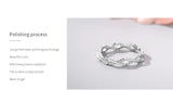 Authentic 925 Silver Staggered Line AAAA Lab Created Diamond Stackable Ring