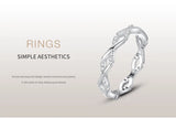Authentic 925 Silver Staggered Line AAAA Lab Created Diamond Stackable Ring