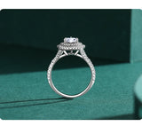 Fashion Silver Romantic Luxury Heart Dazzling AAAA Lab Created Diamond Rings