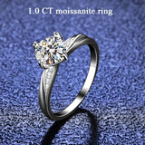 Wonderful 4 Heart Prong 1 Carat High Quality Moissanite Diamonds Engraving Promise Rings - Fine Jewellery - The Jewellery Supermarket