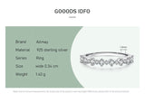 Dazzling Round-Cut AAAA Lab Created Diamonds 925 Silver Stackable Rings