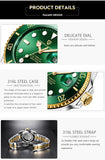 Popular Top Brand Automatic Luxury Sapphire Glass Mechanical Wristwatch Sports Stainless Steel Waterproof Men Watch