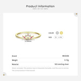 Delicate Small Crown Design With Rainbow Fire Color AAAA Simulated Diamonds Silver Ring - Fashion Jewellery - The Jewellery Supermarket