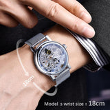 New Transparent Fashion Case Luxury Casual Design Leather Strap Top Brand Luxury Mechanical Skeleton Watch - The Jewellery Supermarket