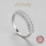 Emerald Cut Rectangle AAAA Lab Created Diamond 925 Silver Fashion Luxury Rings