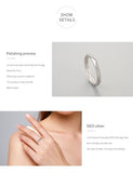Faceted, Minimalist AAAA Lab Created Diamonds Silver Geometric Design Ring