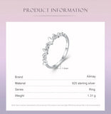 Elegant Butterfly Design AAAA Lab Created Diamonds 925 Sterling Silver Ring