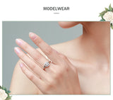 Super 925 Sterling Silver Princess Cut Hollow AAAA Lab Created Diamonds Rings