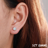 Trendy Real 1CT Rose Gold Plated 0.1-1 Carat D Colour Moissanite Diamonds Earrings For Women/Men - Fine Jewellery - The Jewellery Supermarket