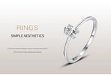 Sparkling Oval-Cut Solitaire AAAA Lab Created Diamond 925 Sterling Silver Ring