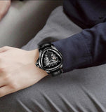 New Top Brand Luxury Full Black Unique Triangle Dial Design Luminous Hand Sport Mechanical Automatic Watches