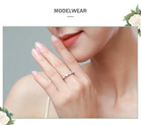 Luxury Water Drop Shape Emerald Cut Clear AAAA Lab Created Diamond Silver Rings