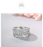 New Selection 925 Silver Geometric Stackable AAAA Lab Created Diamonds Rings