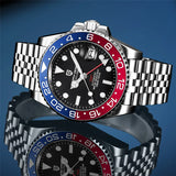 Top Brand Men Mechanical Wristwatches Luxury Ceramic Bezel GMT Watches Automatic 100m Waterproof Watches for Men