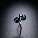 New Arrival Multicolour Natural Freshwater Pearl 925 Sterling Silver Fashion Rings