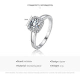 Real Sterling Silver Romantic Luxury Square AAAA Simulated Diamonds Rings - Wedding Fine Jewellery - The Jewellery Supermarket