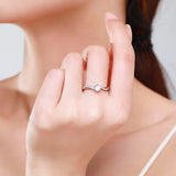 Dazzling Sparkling AAAA Lab Created Diamond 925 Sterling Silver Solitaire Ring
