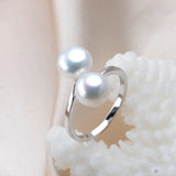 New Arrival Multicolour Natural Freshwater Pearl 925 Sterling Silver Fashion Rings