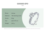 Luxury Crown Design Six Claw Silver Sparkling AAAA Lab Created Diamonds Ring