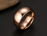 New Arrival Domed Men Tungsten Ring Rose Gold, Gold,Silver Colour Polished Pure Carbide Ring Unisex Rings - The Jewellery Supermarket