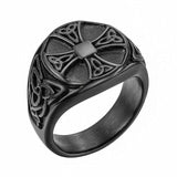 New Viking Stainless Steel Cross Necklace - Celtics Knot Cross Valknut Pendant Viking Christian Jewellery - The Jewellery Supermarket