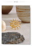 18K Gold Plated  Stainless Steel Hot Style Metal Sun Adjustable Trending Ring