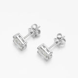 Glorious Classic 14K White Gold Plated Real Moissanite Diamonds Earrings For Women - Sterling Silver Fine Jewellery - The Jewellery Supermarket