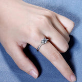 GRA Certified 0.5-3CT  D Color Moissanite Diamonds Women Wedding Engagement Rings, Sterling Silver Fine Jewellery