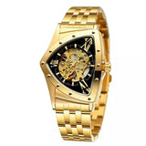 New Hollow Triangular Mechanical Watches Stainless Steel Men's Wristwatches - Fashion Brand Wristwatches for Men.