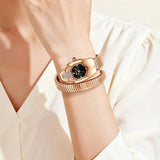 Snake Shape Design Exquisite Fashion Casual Waterproof Copper Band Wristwatch