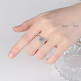 Superb Moissanite Diamond Solitaire Ring Silver Lab Diamond For Women Wedding Engagement Jewellery with Certificate
