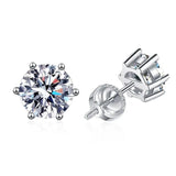 Marvelous 1-4CT WGP Moissanite Diamonds Earring Studs for Women and Men - Solitaire 00% S925 Silver Fine Jewellery - The Jewellery Supermarket