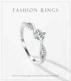 Superb 1CT Delicate, Twisted AAAA Lab Created Diamond 925 Sterling Silver Ring