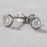 Admirable 0.3 CT 4mm Moissanite Diamonds Stud Earrings 925 Silver Moissanite Fine Jewellery - The Jewellery Supermarket
