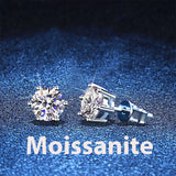 Dazzling 2ct 8mm Moissanite Diamond Studs 925 Sterling Silver Earrings