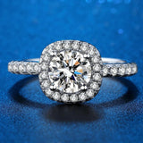 925 Sterling Silver 0.5-3ct VVS1 D Colour Moissanite GRA Certified Diamonds Wedding Engagement Rings, Fine Jewellery