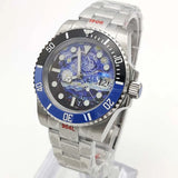 Self-Winding Stylish Dial Bezel 100 Meter Water Resistant Men's Mechanical Watch